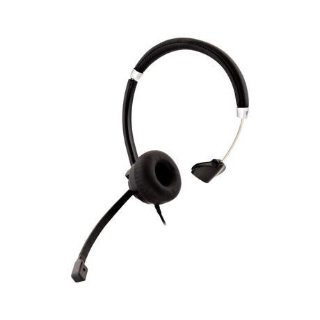 DELUXE MONO HEADSET W/MIC VOL CTRL 1.8M 3.5MM BLK