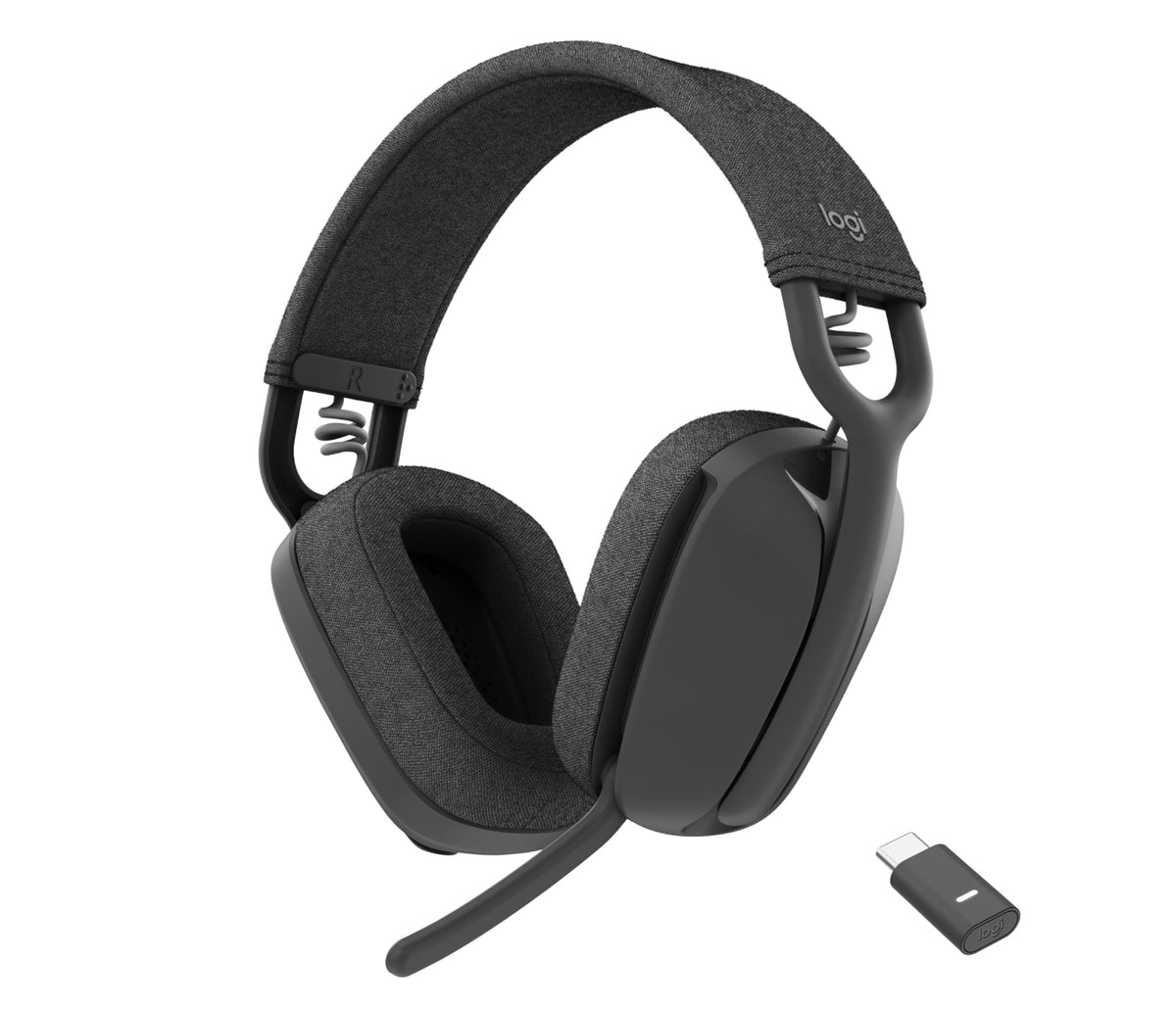 Logitech Zone Vibe Wireless Bluetooth headphones with USB receiver and noise-cancelling mic