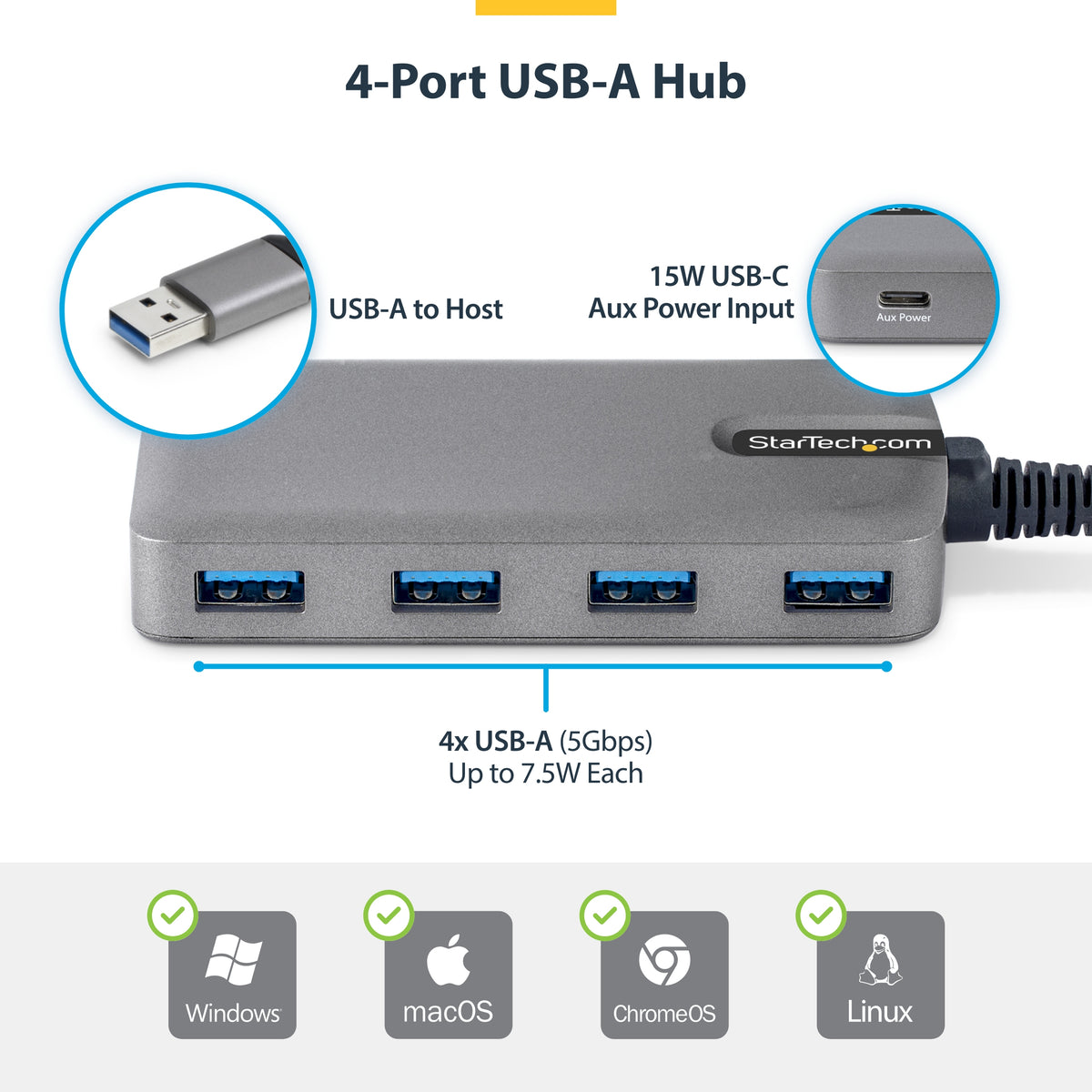 StarTech.com 5G4AC-USB-A-HUB