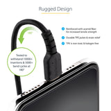 USB TO LIGHTNING CABLE - 1M (3.3FT) COILED CABLE BLACK