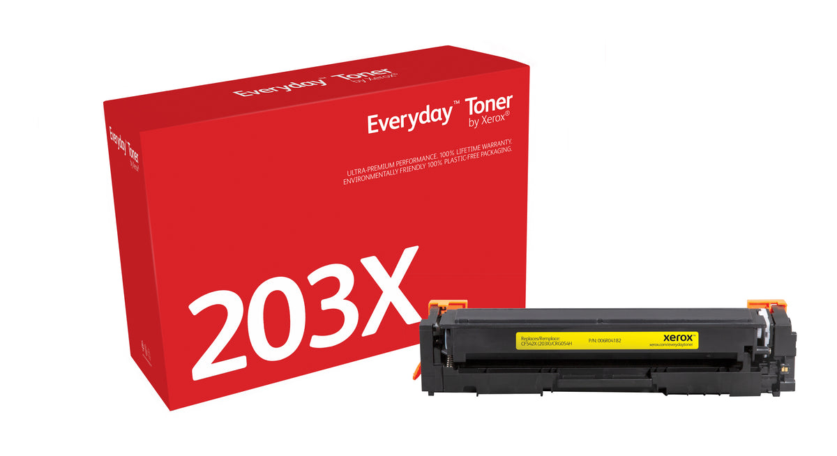 Xerox Everyday Yellow Toner by Xerox compatible with HP 203X (CF542X), High capacity