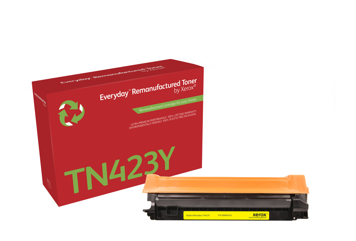 Xerox Everyday Yellow Remanufactured Toner by Xerox compatible with Brother TN423Y, High capacity