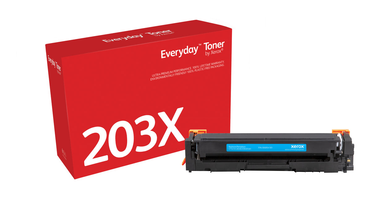 Xerox Everyday Cyan Toner by Xerox compatible with HP 203X (CF541X), High capacity
