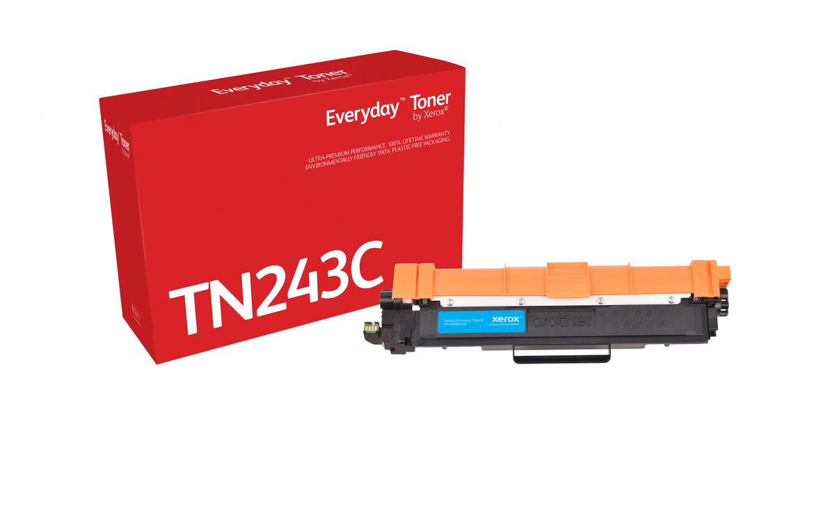 Xerox Everyday Cyan Toner by Xerox compatible with Brother TN-243C, Standard capacity