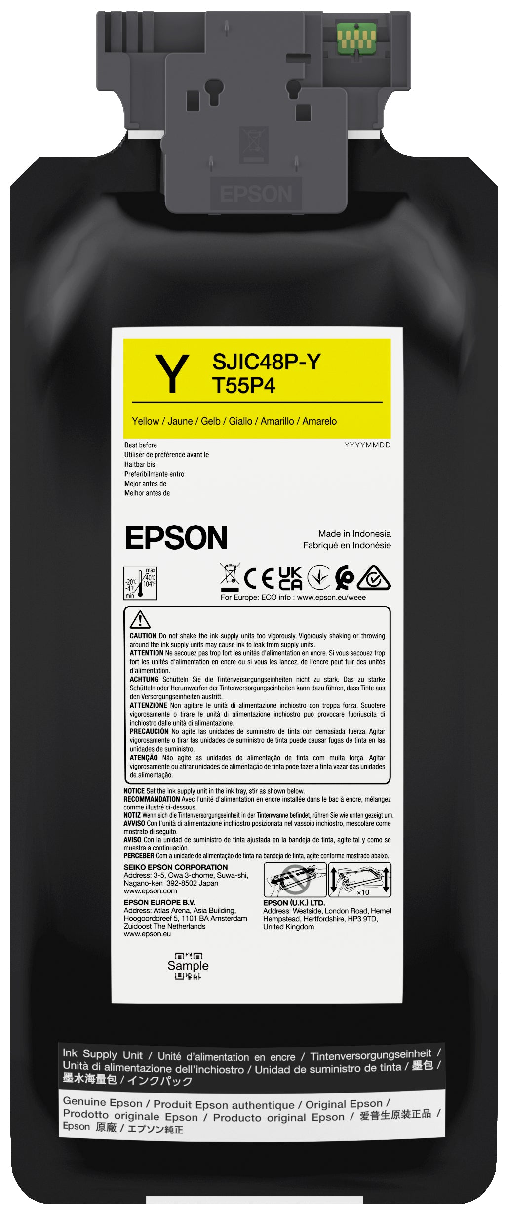 Epson Yellow, 480 ml, For ColorWorks C8000e