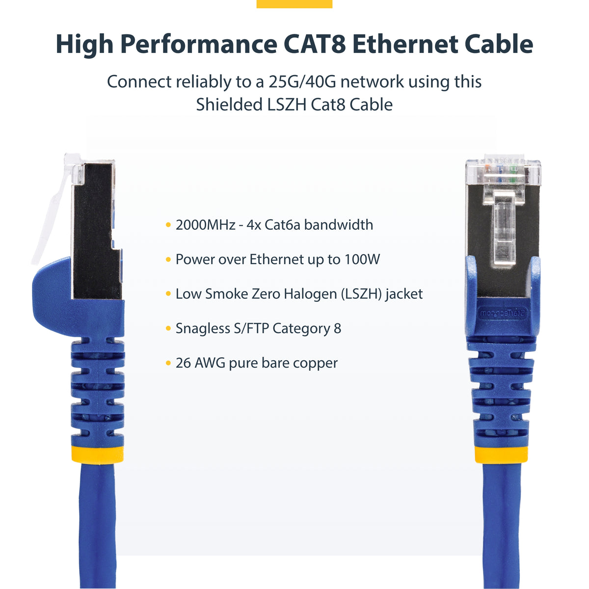 StarTech.com NLBL-1M-CAT8-PATCH