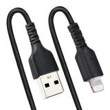 USB TO LIGHTNING CABLE - 1M (3.3FT) COILED CABLE BLACK