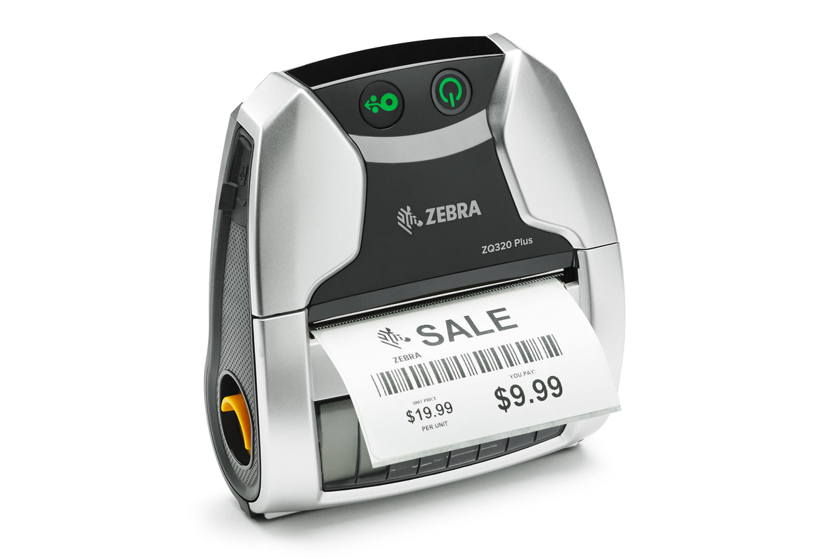 Zebra Direct Thermal Printer ZQ320 Plus 802.11AC BT4 Linerless Label Sensor Ind