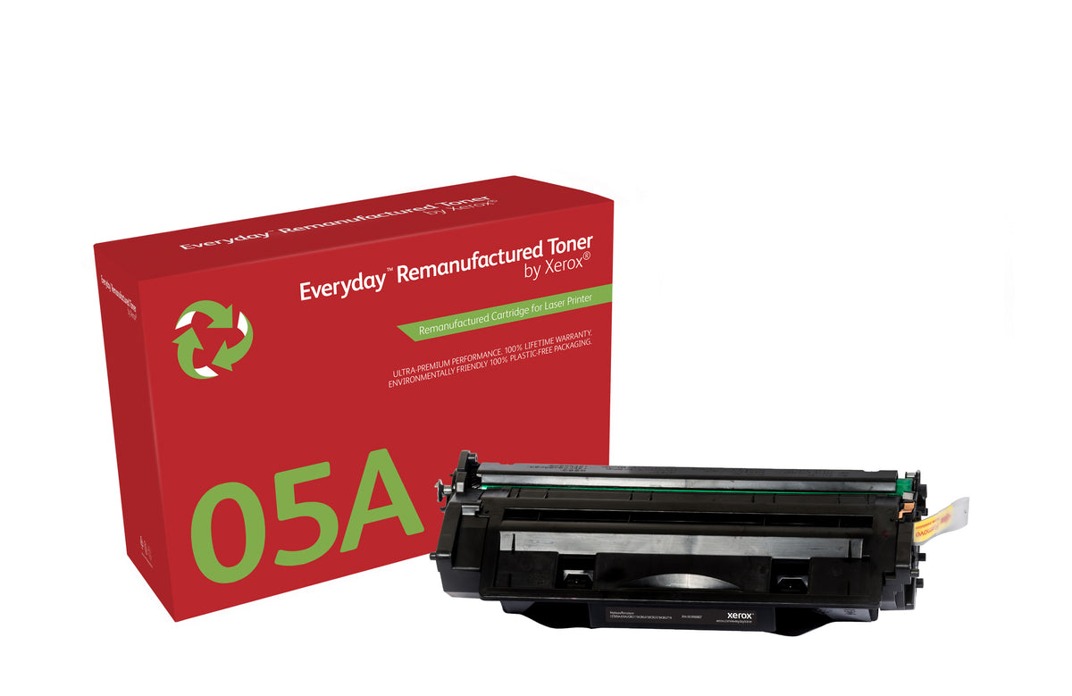 Xerox Everyday Mono Remanufactured Toner by Xerox compatible with HP 05A (CE505A), Standard capacity