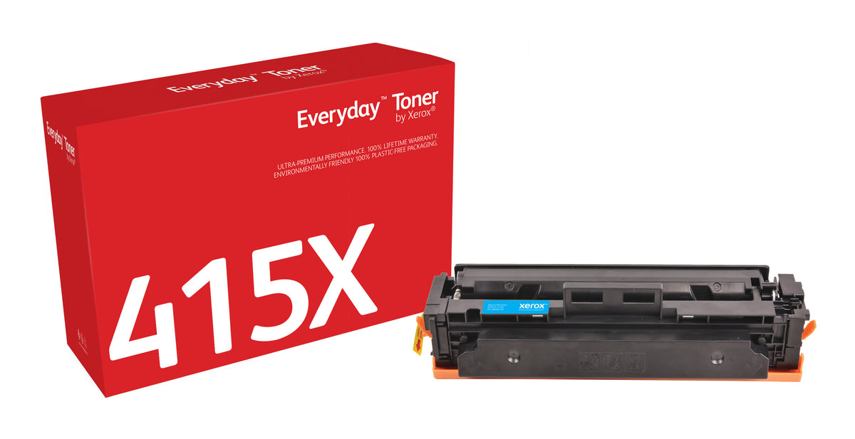 Xerox Everyday Cyan Toner by Xerox compatible with HP 415X (W2031X), High capacity