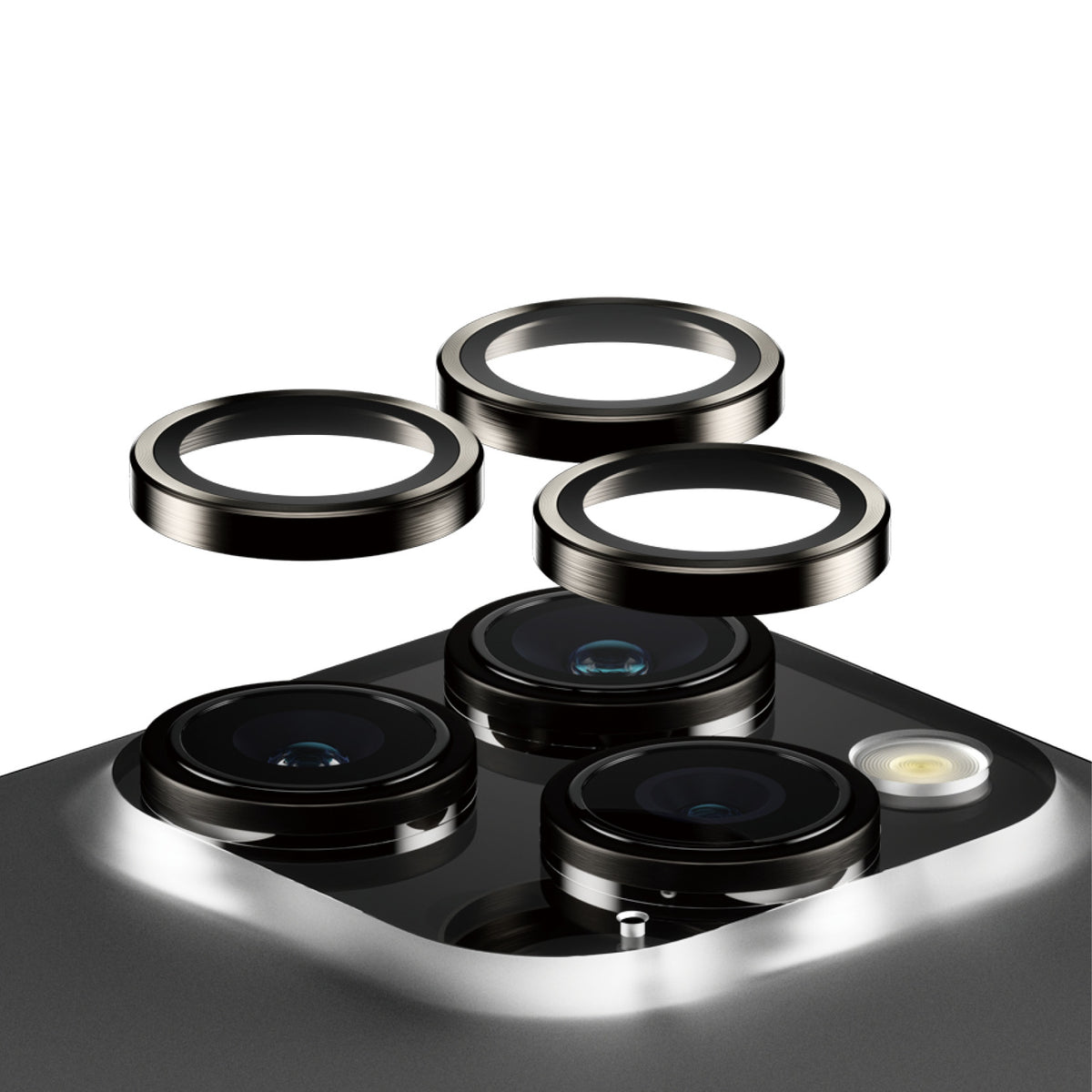 PanzerGlass PanzerGlass® Hoops® Metal Camera Lens Protector Black iPhone 15 Pro | 15 Pro Max