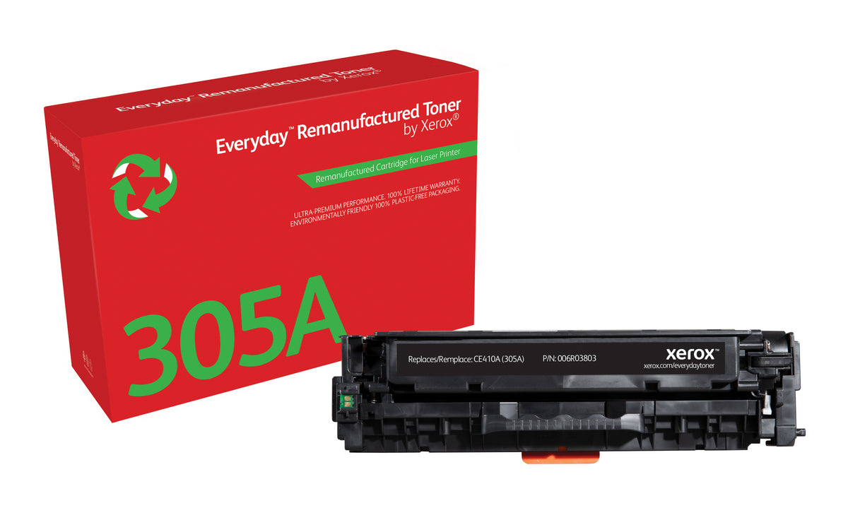 Xerox Everyday Black Remanufactured Toner by Xerox compatible with HP 305A (CE410A), Standard capacity