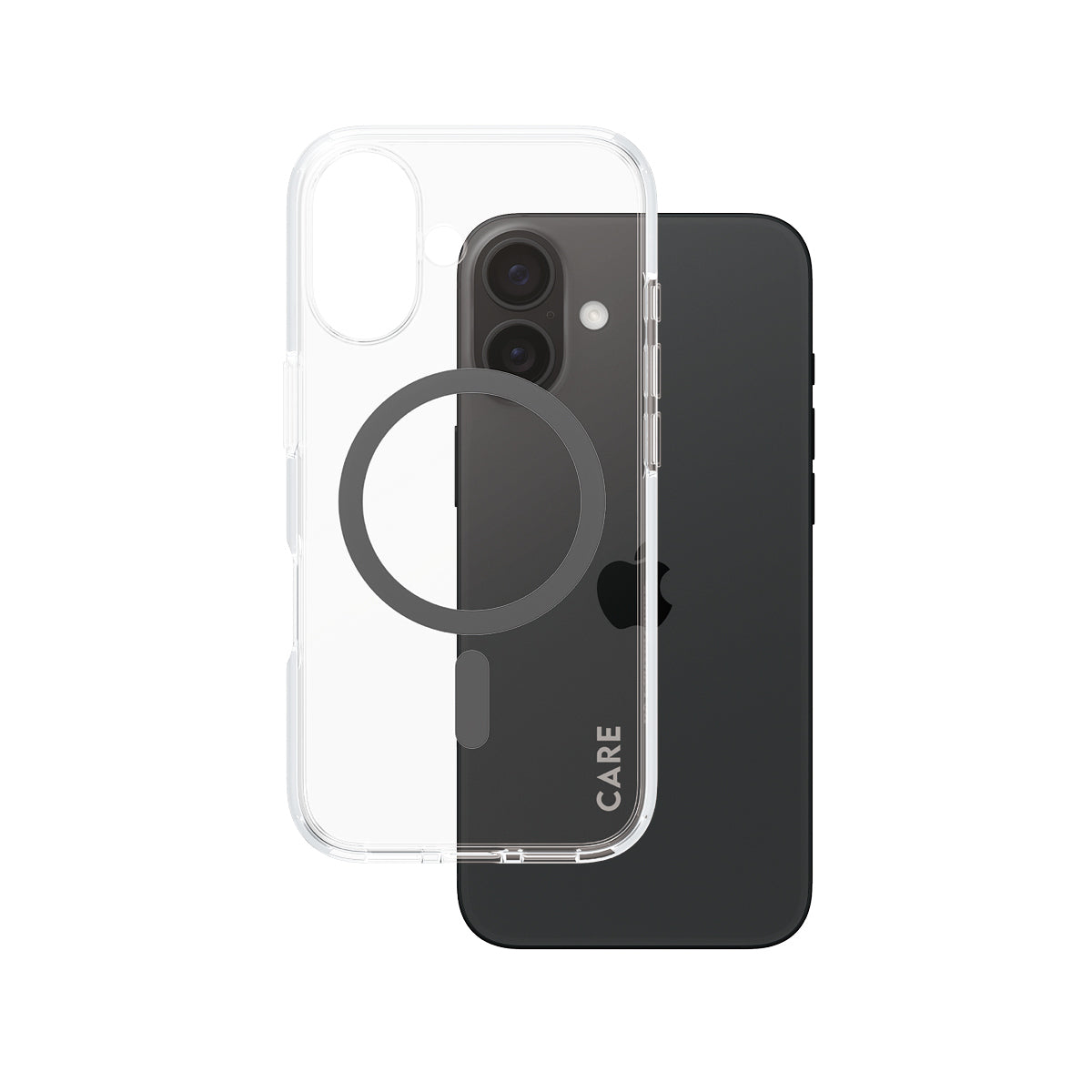 PanzerGlass CARE by PanzerGlass Urban Combat Case Transparent w. Black MagSafe iPhone 16