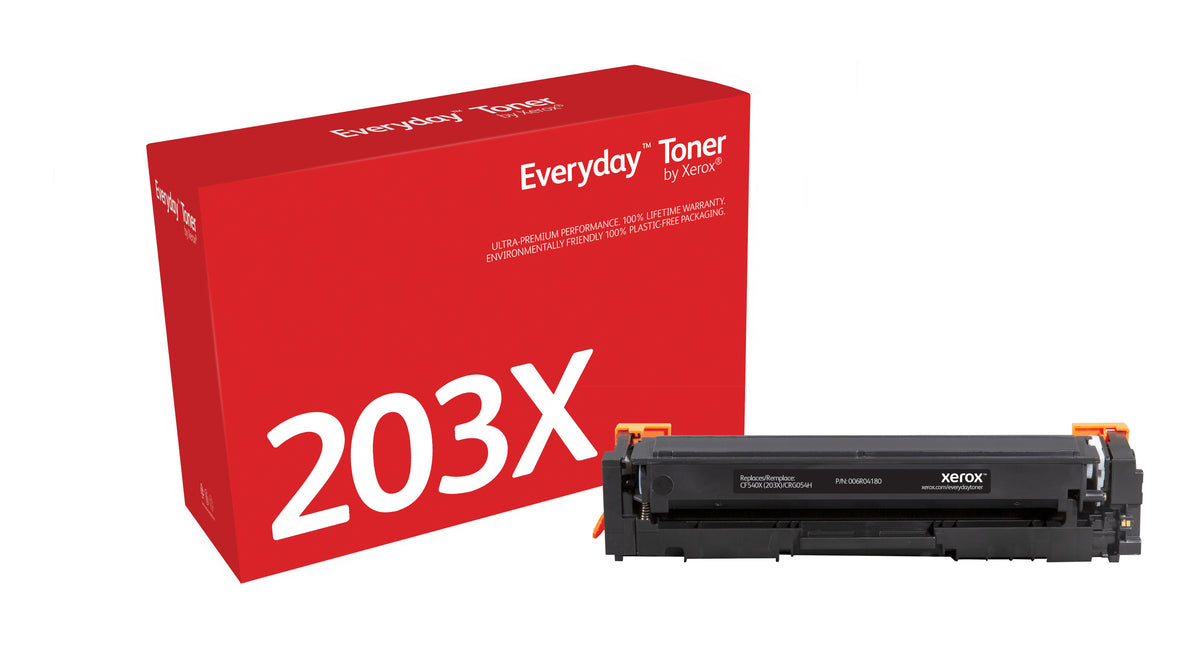 Xerox Everyday Black Toner by Xerox compatible with HP 203X (CF540X), High capacity