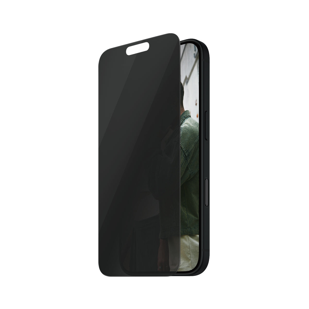 PanzerGlass SAFE. by PanzerGlass® 2-Way Privacy Screen Protector iPhone 16 | 15 | Ultra-Wide Fit