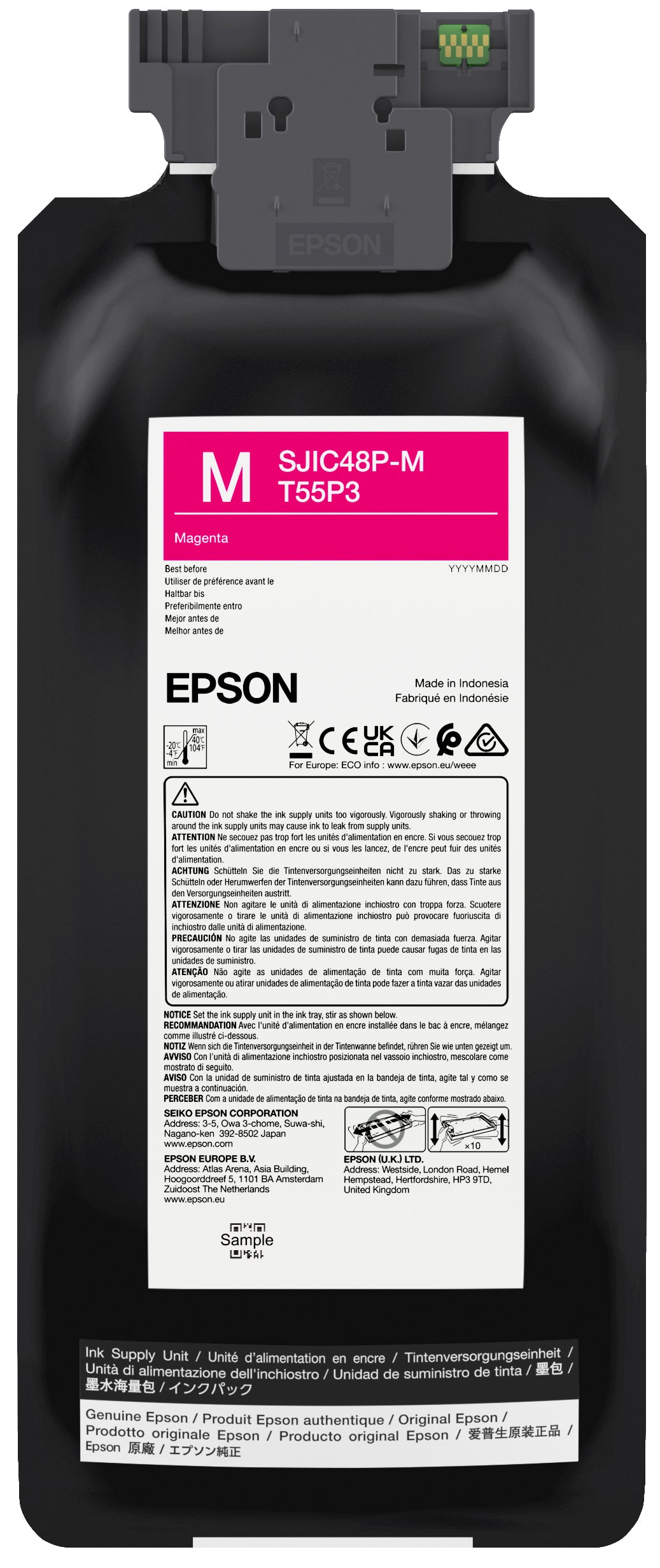 Epson Magenta, 480 ml, For ColorWorks C8000e