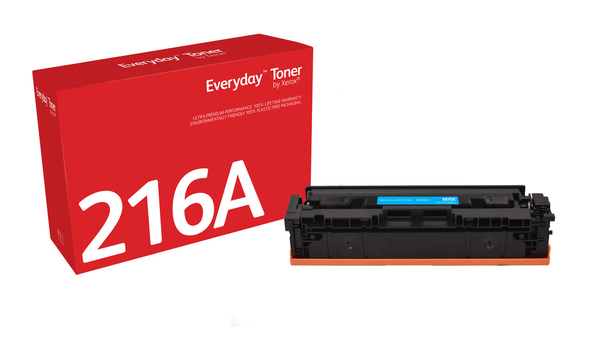 Xerox Everyday Cyan Toner by Xerox compatible with HP 216A (W2411A), Standard capacity