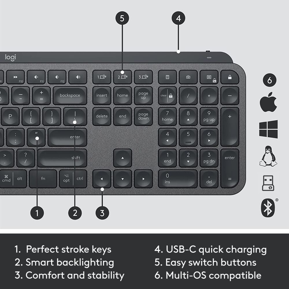 Logitech MX Keys Combo for Business Gen 2, Graphite